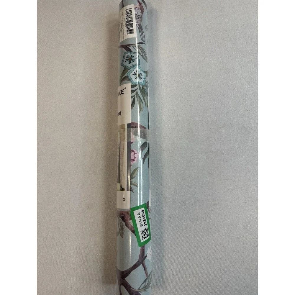 VEELIKE Vtg teal green Bird Wallpaper Peel & Stick  Floral Wallpaper 17.7